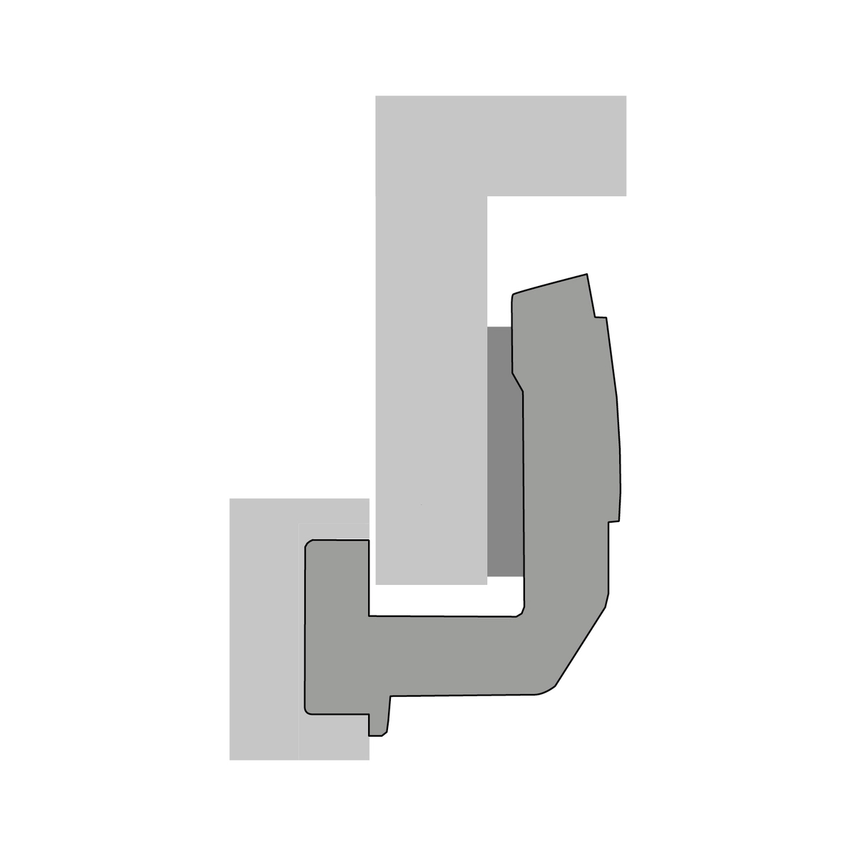 W90 Degree Blind coner Hinge - Image 3